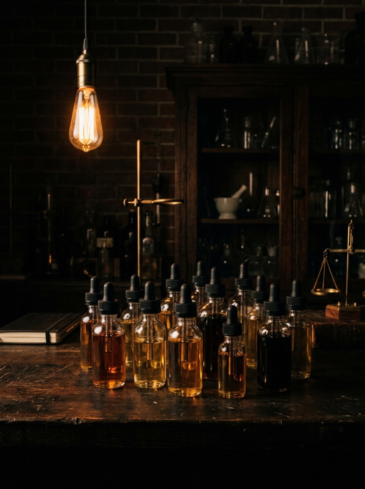 Aromaflasker fra Capella i dramatisk, varmt lys